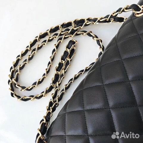 Новая женская сумка черная золото кожа Chanel Новая женская сумка черная золото кожа Chanel