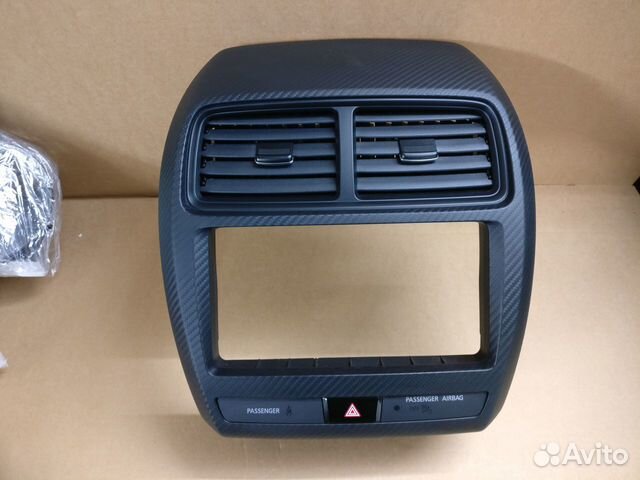 Рамка магнитолы Митсубиси ASX 2- дин карбон Ориг