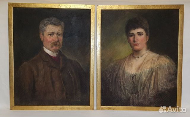 Парные портреты холст, пастель, Европа, 19 век