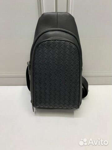 Новая мужская плечевая сумка Bottega Veneta черная Новая мужская плечевая сумка Bottega Veneta черная