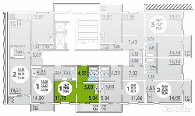 1-к квартира, 31.9 м², 5/16 эт.