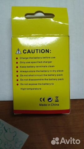 Аккумулятор для экшн-камеры palo 1600 мАч для GoPr Аккумулятор для экшн-камеры palo 1600 мАч для GoPr