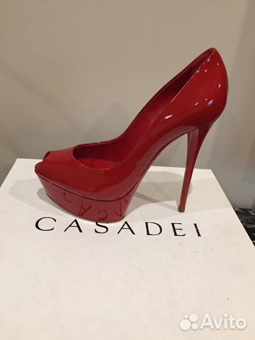 Туфли Casadei красные на высоком каблуке оригинал Туфли Casadei красные на высоком каблуке оригинал