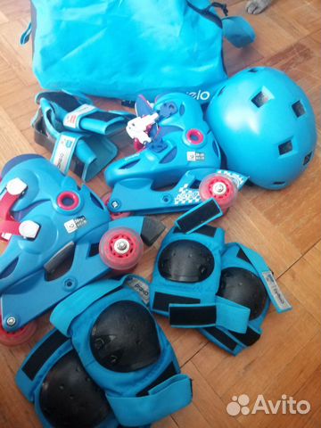 Ролики oxelo 26-28 раздвижные, шлем, защита, сумка Ролики oxelo 26-28 раздвижные, шлем, защита, сумка