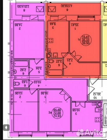 1-к квартира, 40 м², 7/9 эт.