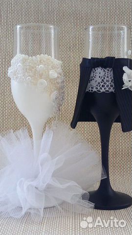 Свадебные бокалы для молодоженов