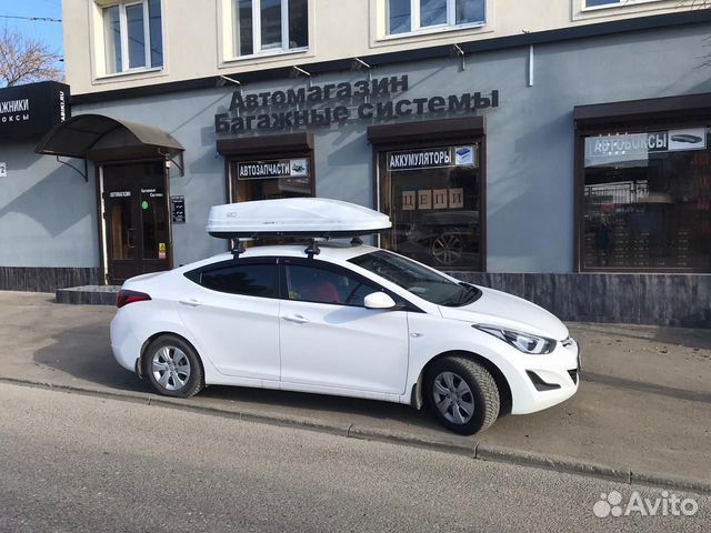 Автобокс 390л на крышу Hyundai Elantra