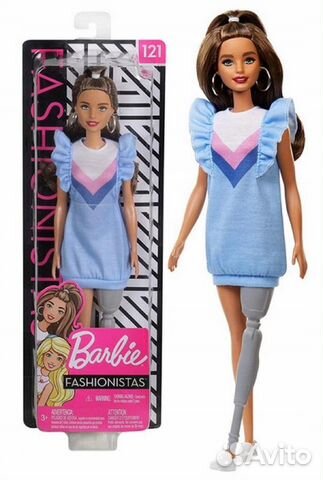 Barbie Fashionistas 121/ FXL54 с протезом ноги