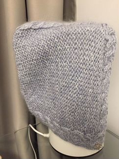 Шапка капюшон капор серый люрекс новый