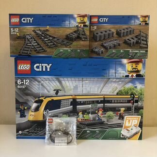 Новый Lego City 60197 Поезд + Рельсы + Стрелки