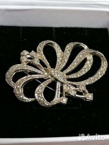 Брошь - бант старинная Винтаж