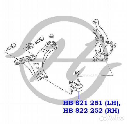 Опора шаровая нижнего рычага передней подвески, пр