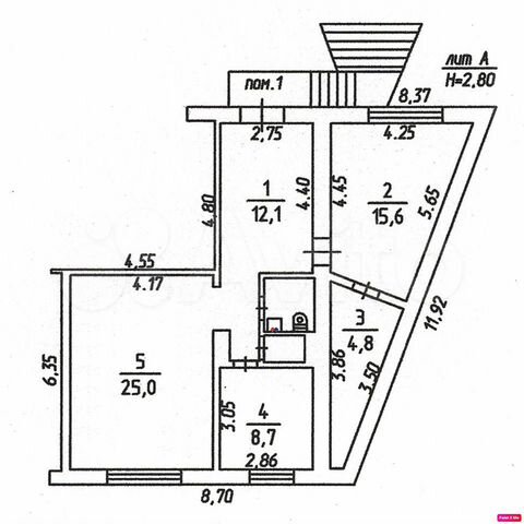 Помещение свободного назначения, 70.9 м²