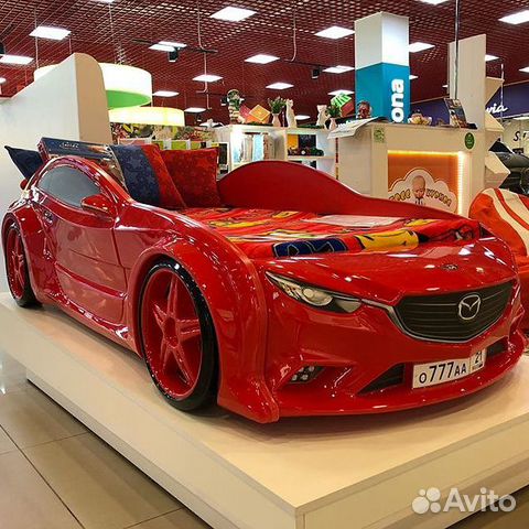 Новая детская кровать машина с матрасом