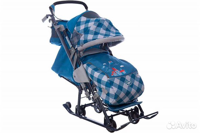 Детские санки коляска с колесами