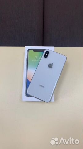 iPhone X 256Gb Silver отличное состояние Акб 100