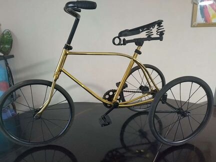 Детский Велосипед Золотой Хром