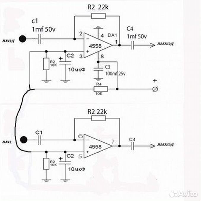 Ka4558 характеристики схема подключения