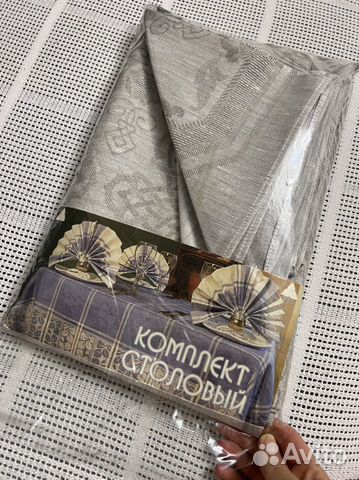 Скатерть лен 250 на 160 и салфетки 6 шт