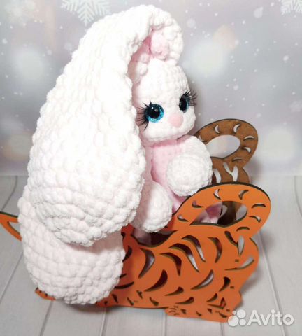 Вязаные плюшевые игрушки Амигуруми Зайка, Заяц