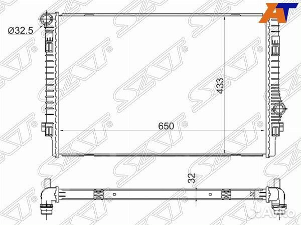 Радиатор audi A3/S3 13, audi Q3 11, audi TT 14, se