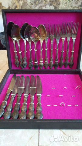 Набор столовых приборов мельхиор