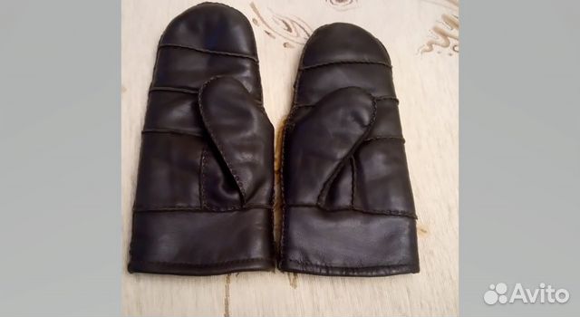 Варежки мужские (кожа )