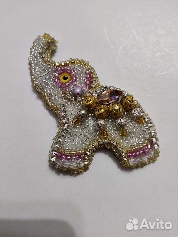 Брошь булавка (слон)