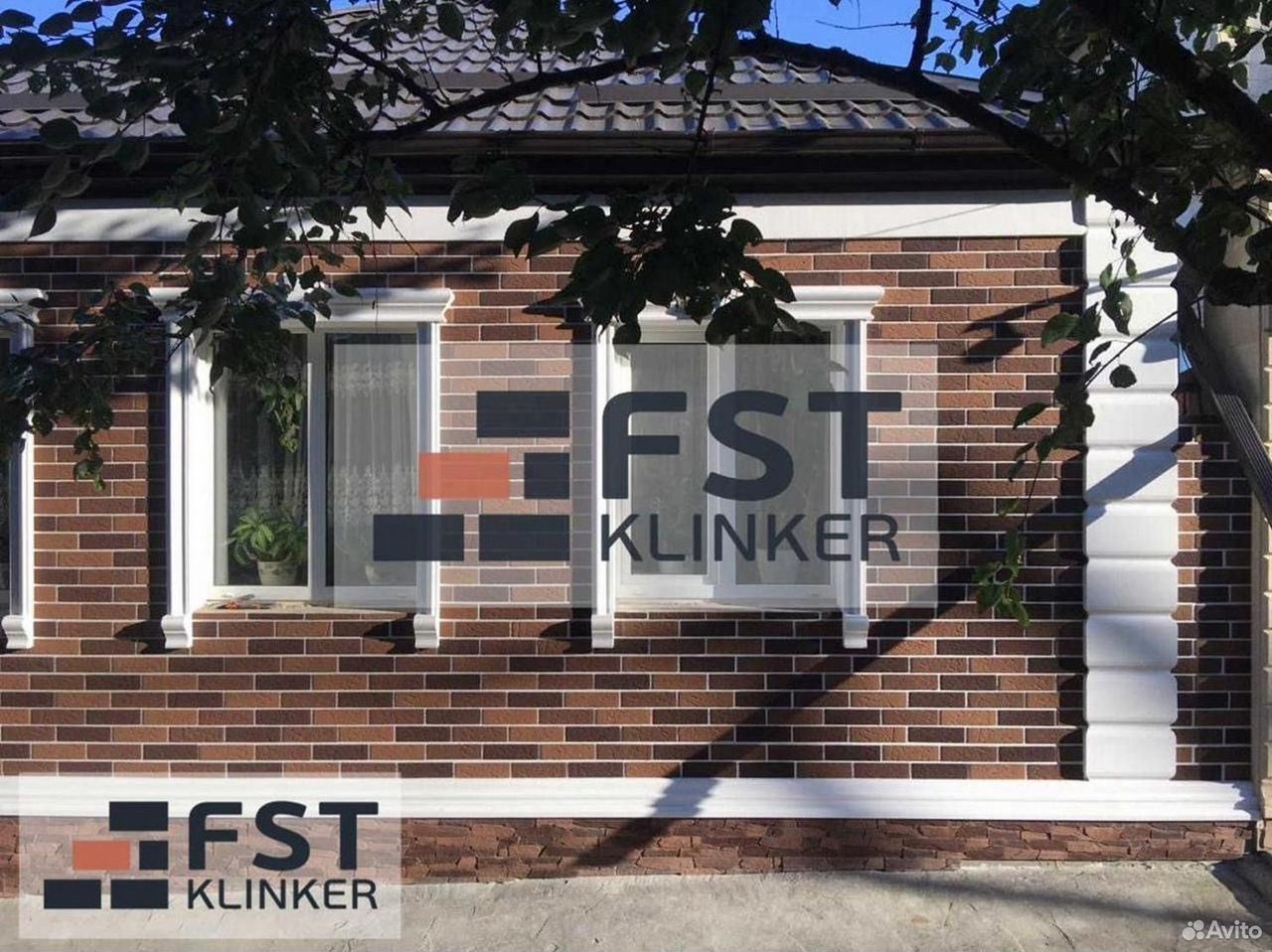 Гибкая клинкерная плитка fst с защитной пленкой на фасадной сетке