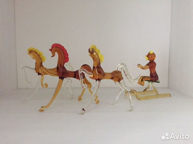 Фигурки из цветного стекла СССР