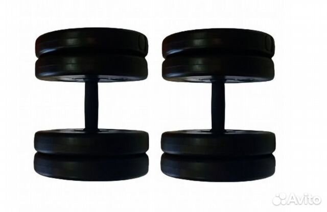 Гантели 22, 5 кг диски пластиковые 26 мм (пара)