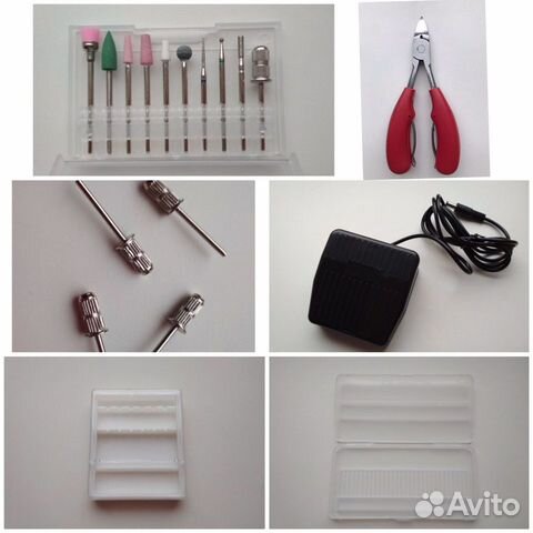 Сверла, футляр для сверл, педаль, для маникюра