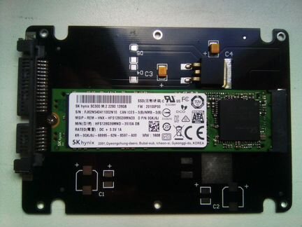 Переходник адаптер M.2 ngff в корпусе 2.5 SATA 3