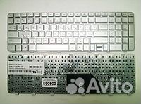 Клавиатура HP DV6-6000 серая с серебристой рамкой