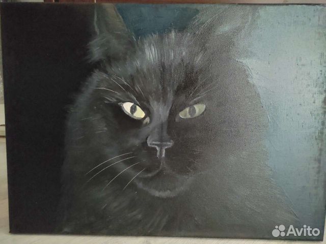 Картина маслом на холсте Кот