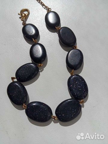 Комплект из синего авантюрина