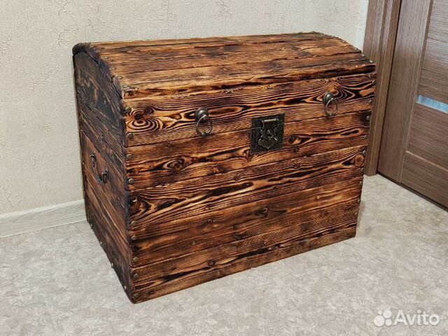 Сундук ящик деревянный ручной работы, сосна