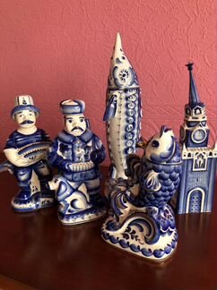 Штоф. Гжель. Новый. Коллекционная бутылка