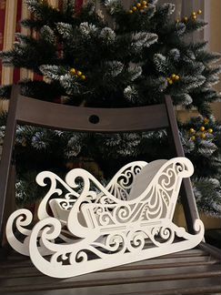 Новогоднее украшение - сани