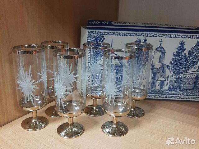 Хрустальные рюмки СССР 2 набора