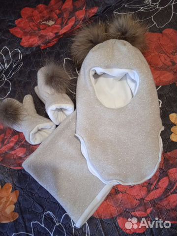 Шапка,снуд и варежки для девочки