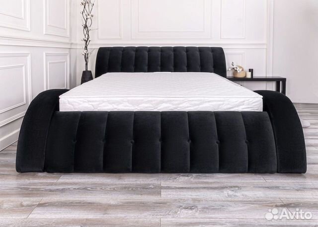 Кровать 160х200 черная Мадрид