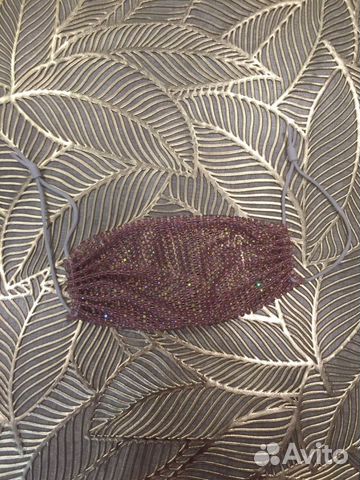 Маска многоразовая для лица со стразами