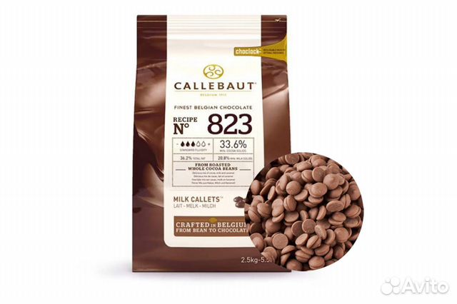 Бельгийский шоколад Молочный Callebaut 33,6 проц