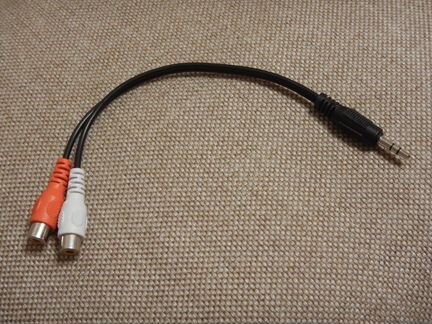 Jack 3.5 вилка - 2 RCA гнездо 20 см