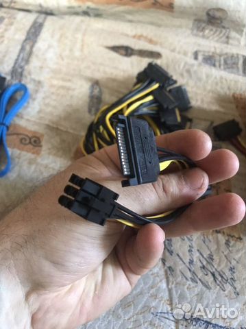 Кабель переходник sata-molex, 6pin, сата кабеля