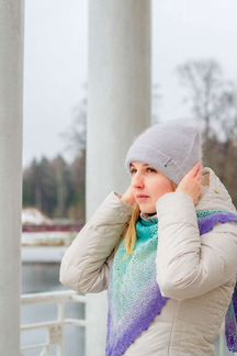 Новая шапка из ангорского кролика