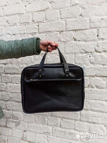 Кожаная сумка для ноутбука, новая