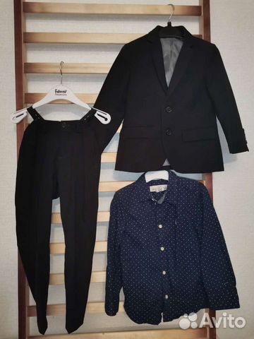Брюки и пиджак на мальчика с рубашкой h&m