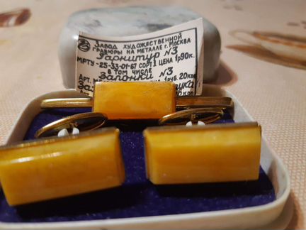 Винтаж. Запонки и зажим для галстука